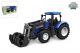 Kids Globe Farming Tracteur avec chargeur frontal bleu 27 cm 540474