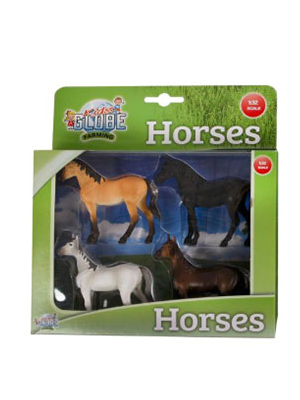 Enfants Globe Horses 4 chevaux 1:32 2ass 570199
