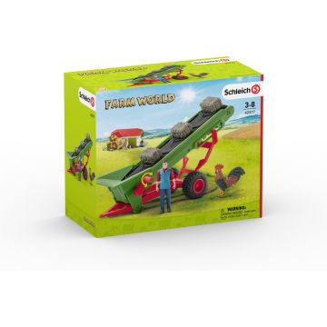Schleich Farm Life Bande transporteuse à foin avec fermier 42377
