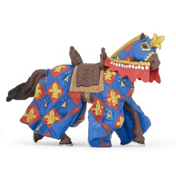 Papo History Cheval bleu fleur de lys 39787