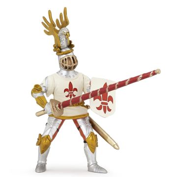 Papo History Chevalier blanc fleur de lys 39790