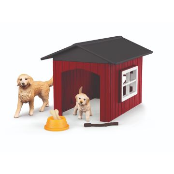 Schleich Farm World Niche pour chiens avec Golden Retrievers 42722