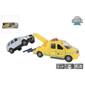 Kids Globe dépanneuse avec voiture, lumière & son 26 cm 510428