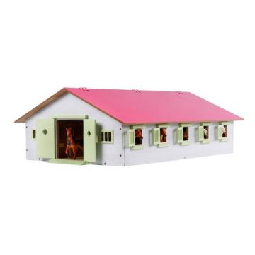 Ecurie Ecurie Enfants Globe Bois Rose 1:32 avec 9 cases 610188