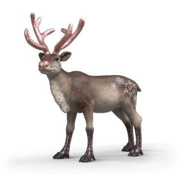 Schleich Wild Life Renne de Noël or rose exclusif 75004