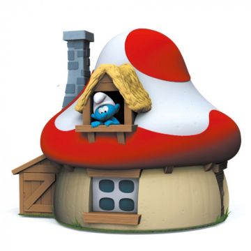Plastoy Schtroumpfs Tirelire de la Maison Champignon 080201