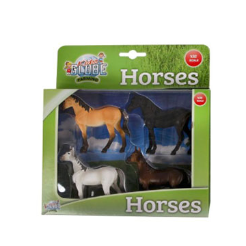 Enfants Globe Horses 4 chevaux 1:32 2ass 570199