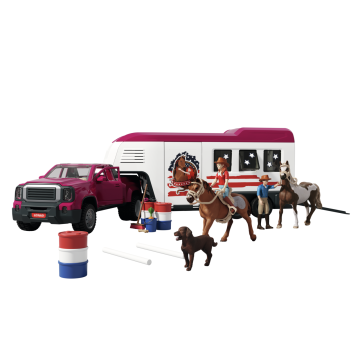 Pick-up Schleich Horse Club avec grande remorque à chevaux 42705