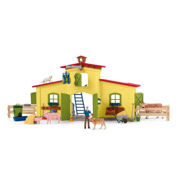 Schleich Farm World Grande écurie avec animaux et accessoires 42605