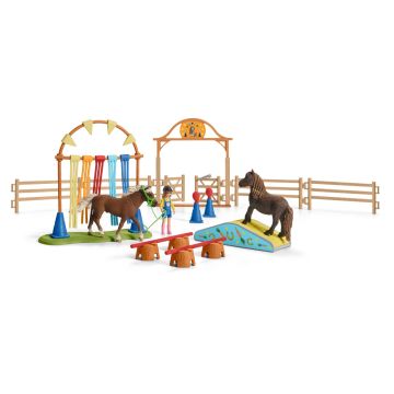Schleich Farm World 42481 Entraînement d'agilité de poney