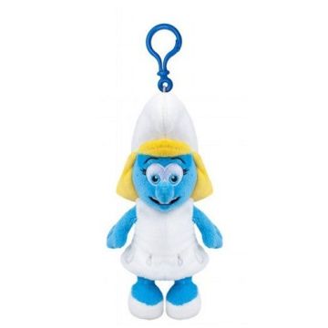Schtroumpf en peluche avec pince - Le Schtroumpf - 12 cm