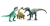 Schleich Dinosaurus L'Attaque des Trois Dinosaures 72203 Exclusif