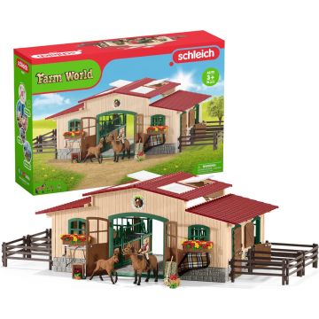 Schleich Farm World Écurie avec chevaux et accessoires 42195