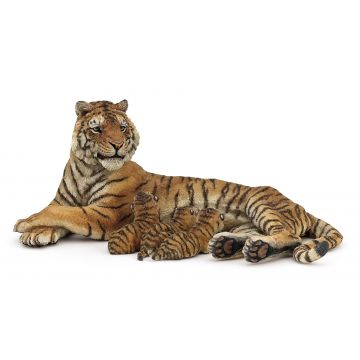 Papo Wild Life Tigre couché avec ses petits 50156
