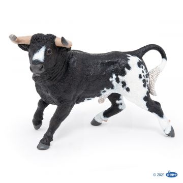 Papo Farm Life Taureau Espagnol Noir et Blanc 51184
