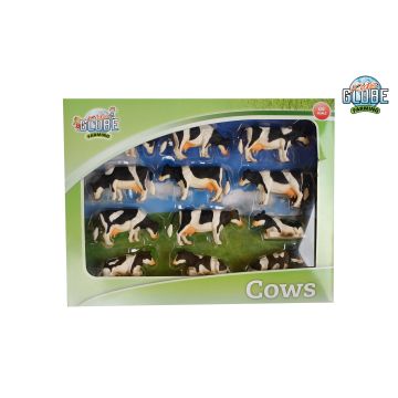 Kids Globe vaches noir/blanc couchées et debout 12 pièces 1:32 571929