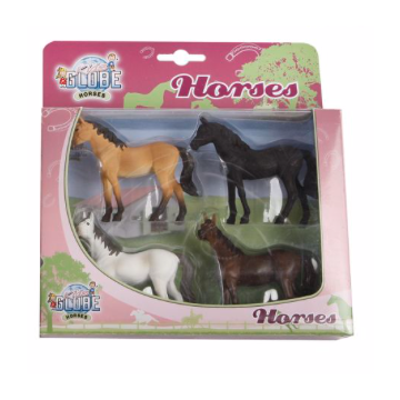 Enfants Globe Horses 4 chevaux 1:32 2ass 640085