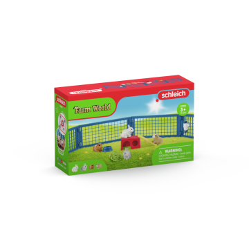 Schleich Farm World 42500 Foyer pour lapins et cochons d'Inde