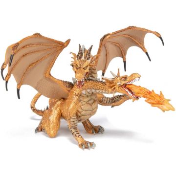 Papo Fantaisie et héros TDragon deux têtes or 38938