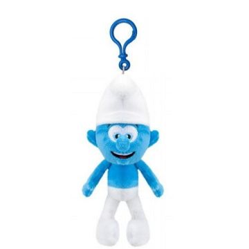 Schtroumpf en peluche avec pince - Schtroumpf classique - 12 cm