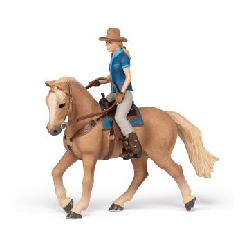 Papo Horses Cheval western et sa cavalière 51566