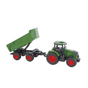 Kids Globe Farming Tracteur avec remorque vert 41 cm 540520