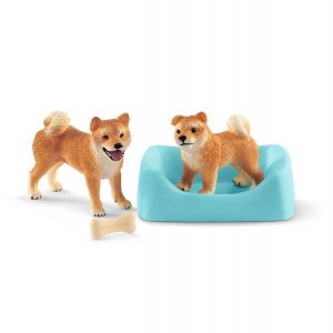 Schleich Wildlife 42479 Shiba Inu Mère et son petit