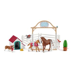 Schleich Paarden 42458 Horse Club Hannahs Chevaux invités avec chien Ruby