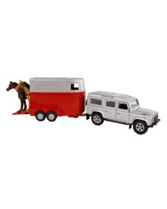 Kids Globe Mitsubishi avec remorque pour chevaux moulé rose 27cm 520124