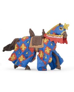 Papo History Cheval bleu fleur de lys 39787