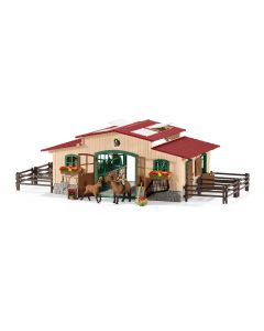 Schleich 42195 Écurie avec chevaux et accessoires