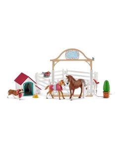 Schleich Paarden 42458 Horse Club Hannahs Chevaux invités avec chien Ruby