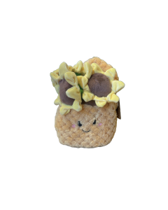 Take me home Panier à fleurs en peluche Jaune 18 cm 660671